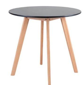 Imagem de Conjunto Mesa Jantar Leda 90 Cm + 4 Cadeiras Leda Preta