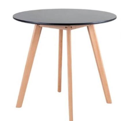 Imagem de Conjunto Mesa Jantar Leda 90Cm 4Cadeiras Leda Saarinen Preta