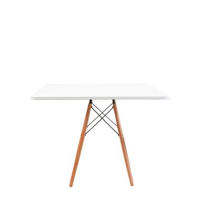 Imagem de Conjunto Mesa Jantar Quadrada Eiffel 80cm Branco Mdf + 4 cadeiras Charles Eames