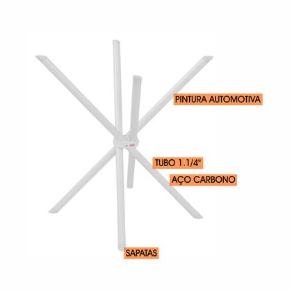 Imagem de Conjunto mesa jogo sala jantar ciplafe luna slim tampo vidro incolor 0,90m redondo com 4 cadeiras tubo branco assento estofado