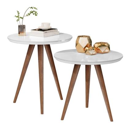 Imagem de Conjunto Mesa Lateral e Apoio Sala de Estar