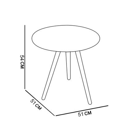 Imagem de Conjunto Mesa Lateral e Mesa de Centro Preto B04 - D'Rossi