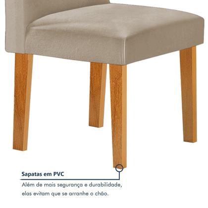 Imagem de Conjunto Mesa Lorena 160cm X 80cm com 6 Cadeiras Luisa Tampo Londres com Vidro