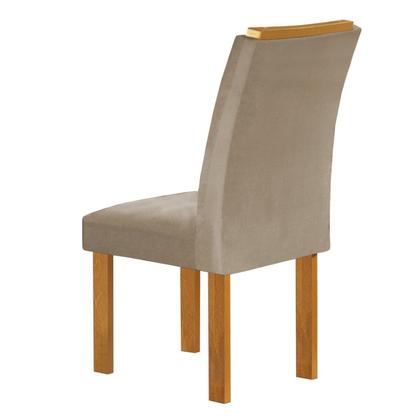 Imagem de Conjunto Mesa Lorena 160cm X 80cm com 6 Cadeiras Luisa Tampo Londres com Vidro