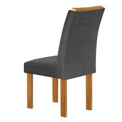 Imagem de Conjunto Mesa Lorena 160cm X 80cm com 6 Cadeiras Luisa Tampo Londres com Vidro