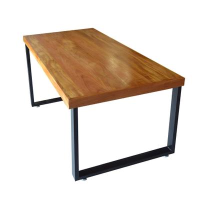 Conjunto Mesa Madeira Maciça Bernardo 1,20m Ferragem Preta com 4 Cadeiras Alegra Preta - MAHARAECODESIGN Imagem de Conjunto Mesa Madeira Maciça Bernardo 1,20m Ferragem Preta com 4 Cadeiras Alegra Preta