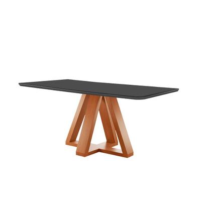 Imagem de Conjunto Mesa Madri com 6 Cadeiras Lisboa Tampo em Vidro 170x90cm Cel Móveis