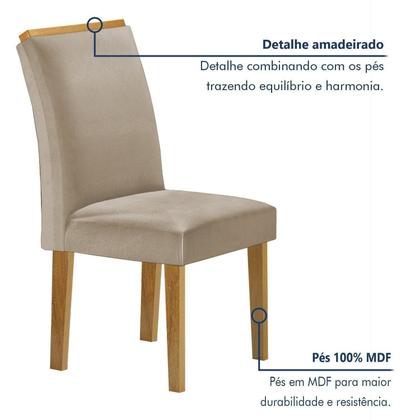 Imagem de Conjunto Mesa Melina 170cmx90cm com 6 Cadeiras Luisa Tampo Smart Plus com Vidro