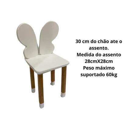 Imagem de Conjunto Mesa Mesinha C/2 Cadeira Infantil Borboleta