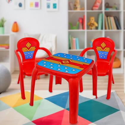 Imagem de Conjunto Mesa Mesinha Infantil Com Duas Cadeiras