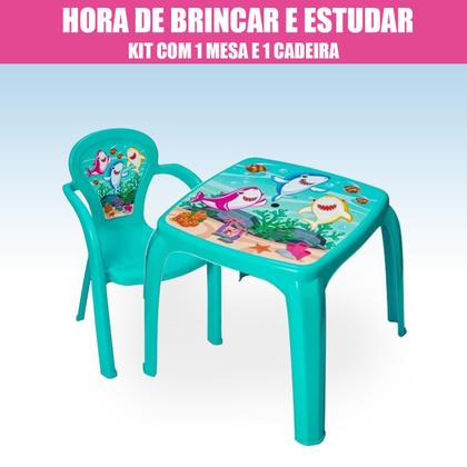 Imagem de Conjunto Mesa Mesinha Infantil Com Uma Cadeira Decorada