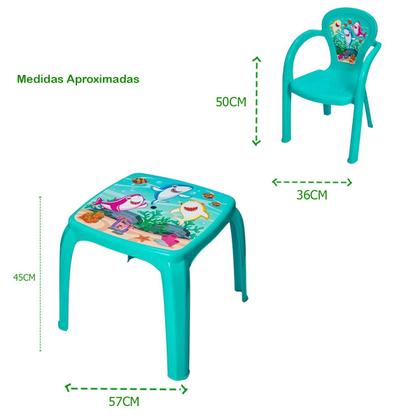 Imagem de Conjunto Mesa Mesinha Infantil Com Uma Cadeira Decorada