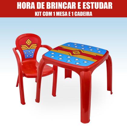 Imagem de Conjunto Mesa Mesinha Infantil Com Uma Cadeira Decorada