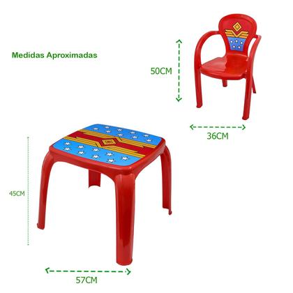 Imagem de Conjunto Mesa Mesinha Infantil Com Uma Cadeira Decorada