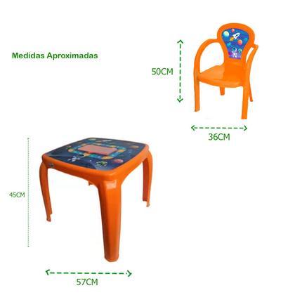 Imagem de Conjunto Mesa Mesinha Infantil Com Uma Cadeira Decorada