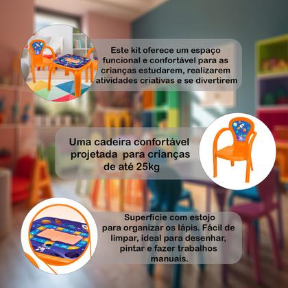 Imagem de Conjunto Mesa Mesinha Infantil Com Uma Cadeira Decorada