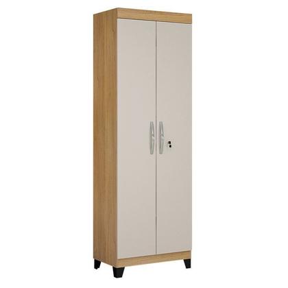 Imagem de Conjunto Mesa para Computador Escrivaninha com Armário e Armário Multiuso 2 Portas com Chave Asteca