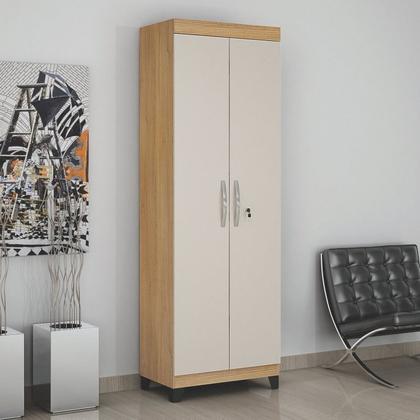 Imagem de Conjunto Mesa para Computador Escrivaninha com Armário e Armário Multiuso 2 Portas com Chave Asteca