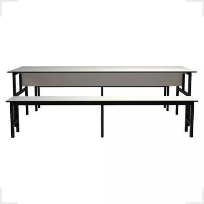 Imagem de Conjunto Mesa para Refeitório 8 Lugares com Bancos Separado
