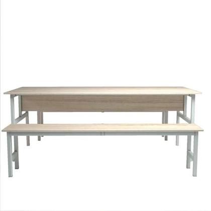 Imagem de Conjunto Mesa para Refeitório 8 Lugares com Bancos Separado