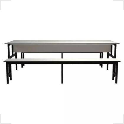 Imagem de Conjunto Mesa para Refeitório 8 Lugares com Bancos Separado