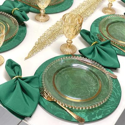Imagem de Conjunto Mesa Posta Souplat Completo Medalhão Varias Cores Decorativo