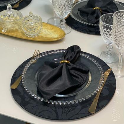 Imagem de Conjunto Mesa Posta Souplat Completo Medalhão Varias Cores Decorativo