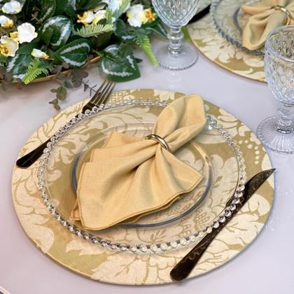 Imagem de Conjunto Mesa Posta Souplat Completo Medalhão Varias Cores Decorativo
