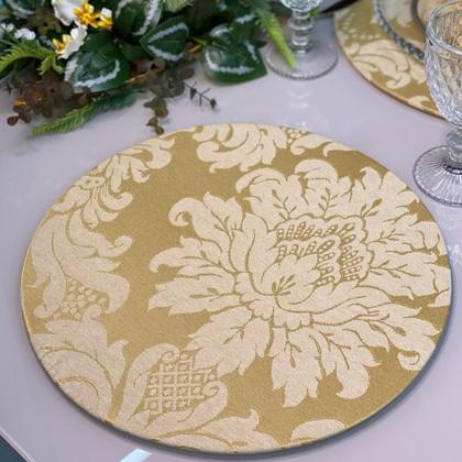 Imagem de Conjunto Mesa Posta Souplat Completo Medalhão Varias Cores Decorativo