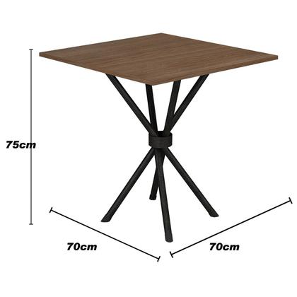 Imagem de Conjunto Mesa Quadrada 4 Cadeiras Imbuia Rio