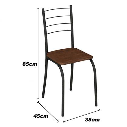 Imagem de Conjunto Mesa Quadrada 4 Cadeiras Imbuia Rio