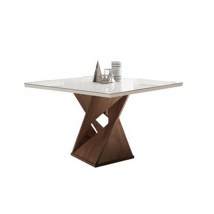 Imagem de Conjunto Mesa Quadrada com Vidro e 4 Cadeiras 100cmx100cm Barcelona Yescasa