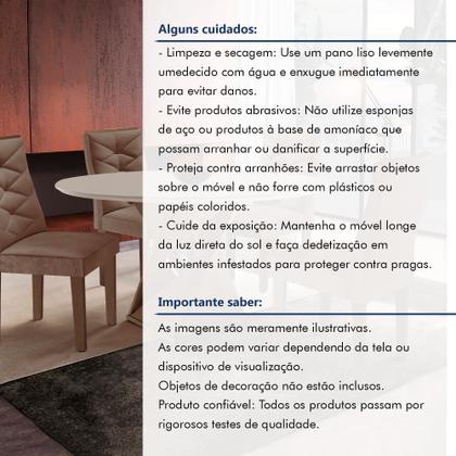 Imagem de Conjunto Mesa Redonda com 4 Cadeiras Tampo MDF Barcelona Yescasa
