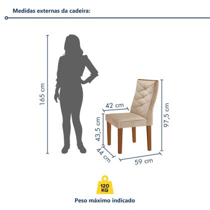 Imagem de Conjunto Mesa Redonda com 4 Cadeiras Tampo MDF Barcelona Yescasa