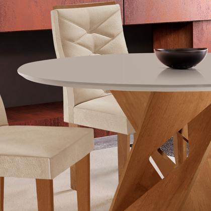 Imagem de Conjunto Mesa Redonda com 4 Cadeiras Tampo MDF Barcelona Yescasa