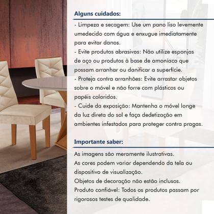 Imagem de Conjunto Mesa Redonda com Vidro e 4 Cadeiras Tampo Barcelona Yescasa
