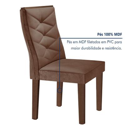 Conjunto Mesa Redonda com Vidro e 6 Cadeiras Tampo 120cmx120cm Barcelona Yescasa - Cel Móveis Imagem de Conjunto Mesa Redonda com Vidro e 6 Cadeiras Tampo 120cmx120cm Barcelona Yescasa