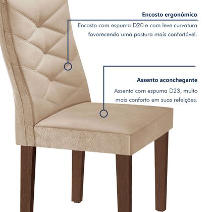 Imagem de Conjunto Mesa Redonda com Vidro e 6 Cadeiras Tampo 120cmx120cm Barcelona Yescasa