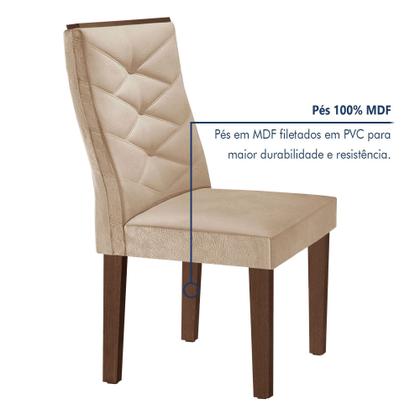 Imagem de Conjunto Mesa Redonda com Vidro e 6 Cadeiras Tampo 120cmx120cm Barcelona Yescasa