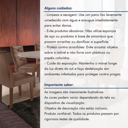 Imagem de Conjunto Mesa Redonda com Vidro e 6 Cadeiras Tampo 120CMX120CM Barcelona Yescasa