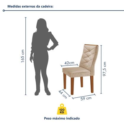 Conjunto Mesa Redonda com Vidro e 6 Cadeiras Tampo 120cmx120cm Barcelona Yescasa Imagem de Conjunto Mesa Redonda com Vidro e 6 Cadeiras Tampo 120cmx120cm Barcelona Yescasa