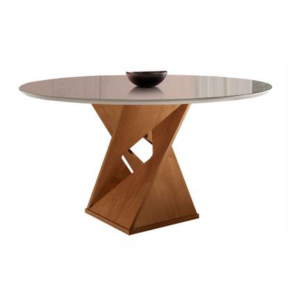Conjunto Mesa Redonda com Vidro e 6 Cadeiras Tampo 120cmx120cm Barcelona Yescasa Imagem de Conjunto Mesa Redonda com Vidro e 6 Cadeiras Tampo 120cmx120cm Barcelona Yescasa