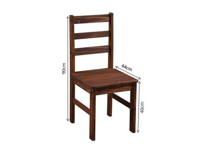 Imagem de Conjunto Mesa Redonda Dobrável com 4 Cadeiras em Madeira Maciça Cancun