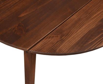 Imagem de Conjunto Mesa Redonda Dobrável com 4 Cadeiras em Madeira Maciça Cancun