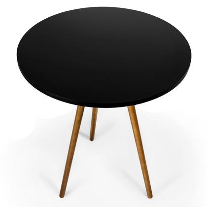 Imagem de Conjunto Mesa Redonda Jantar 60cm 2 Cadeiras Pés De Madeira