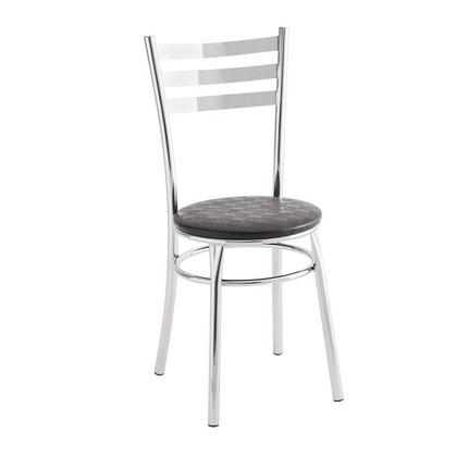 Imagem de Conjunto Mesa Redonda Tampo de Vidro e 4 Cadeiras Assento Estofado