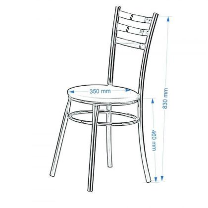 Imagem de Conjunto Mesa Redonda Tampo de Vidro e 4 Cadeiras Assento Estofado