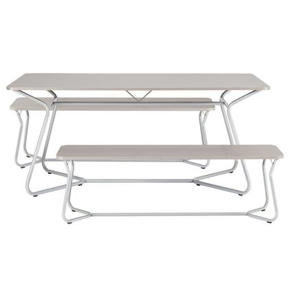 Imagem de Conjunto Mesa Retangular 180cm X 90cm com 2 Bancos Varetas