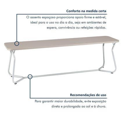 Imagem de Conjunto Mesa Retangular 180cm X 90cm com 2 Bancos Varetas