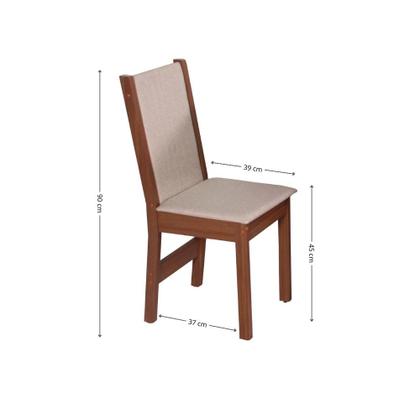 Imagem de Conjunto Mesa Retangular Luiza 4 Cadeiras - São Carlos